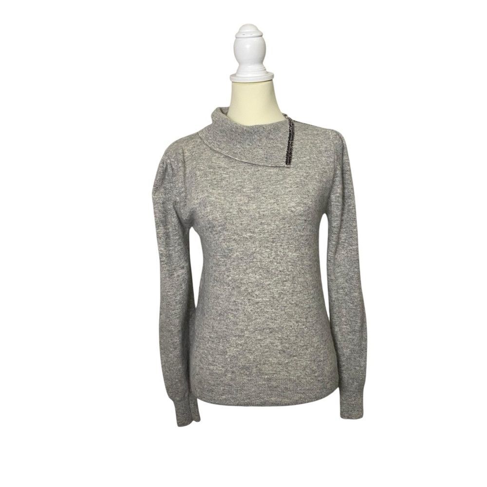 Vintage The Import Workshop Lambswool Angora Split Cuffed Neck Sweater Size M